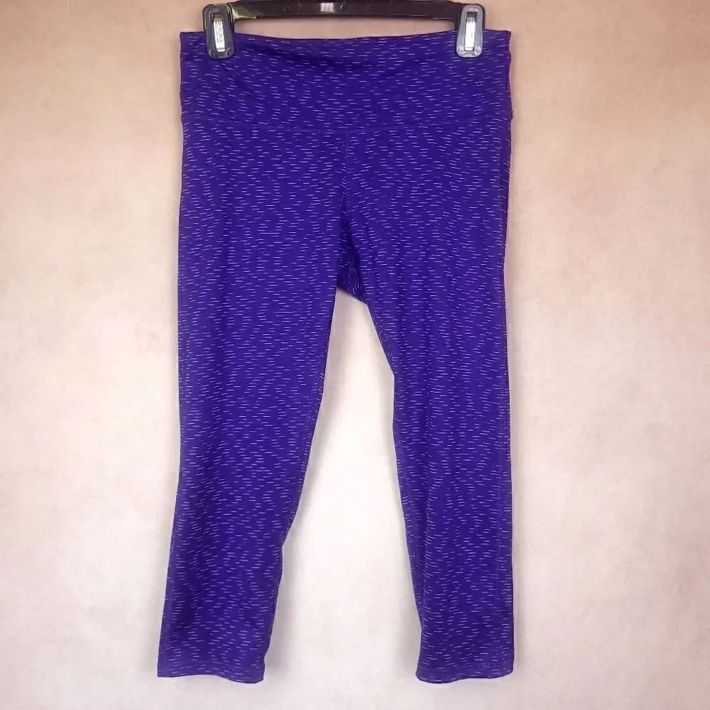 Champion Purple Capri Pants Cropped Leggings Size Medium